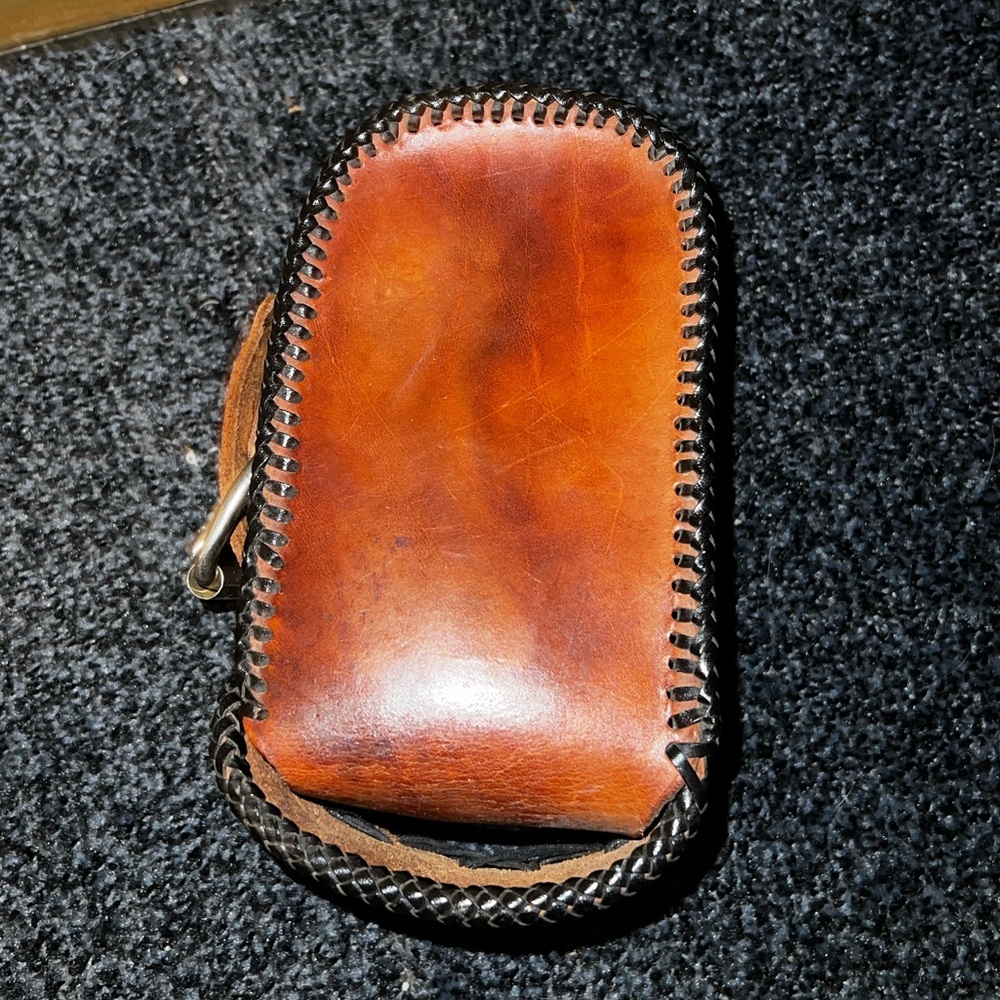 Vintage Belt Bag Handmade Brown Genuine Leather Buckle Bag Satchel Bag - Picture 6 of 15